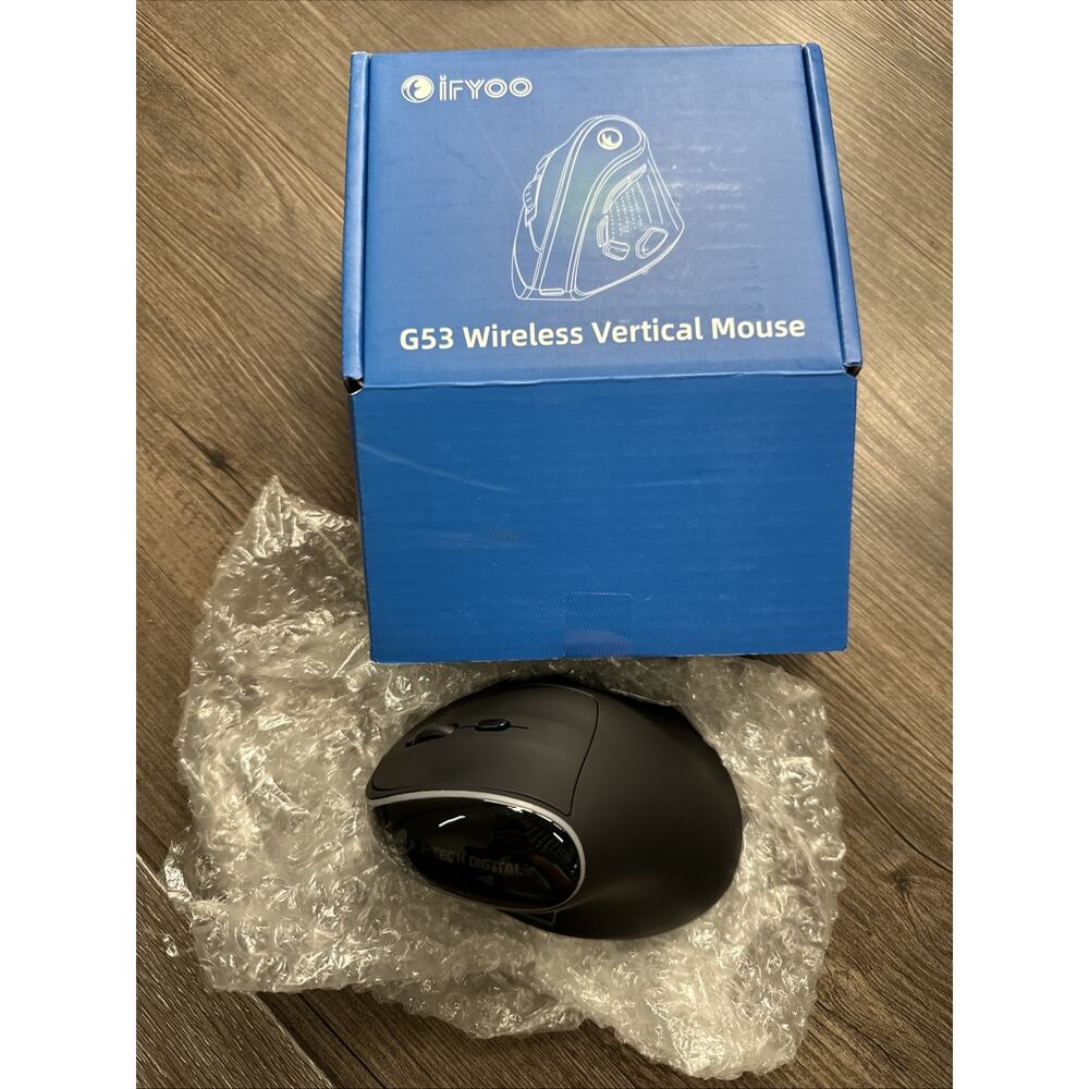 FYOO g53 2.4G and BT 5.1 Dual Mode RGB Wireless Vertical Ergonomic Mouse